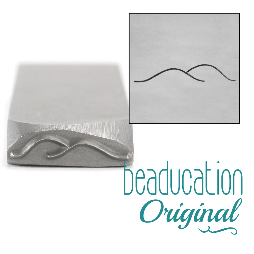 Metal Stamping Tools Hills, Waves Metal Design Stamp, 17mm - Beaducation Original